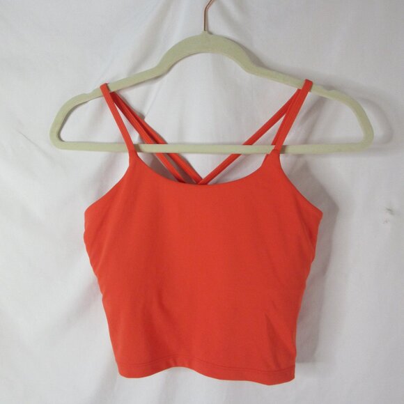 Blogilates Strappy Cropped Tank Top  Active Spicy Orange Size Small NWT - Picture 1 of 11